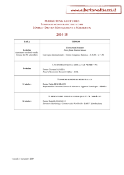 MARKETING LECTURES - Alberto Mattiacci