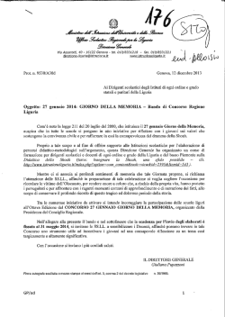N. 175 – 27 gennaio 2014 girono della memoria