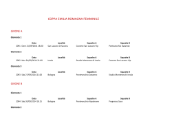 Gironi Femminili Coppa Emilia 2014-2015 - Fipav