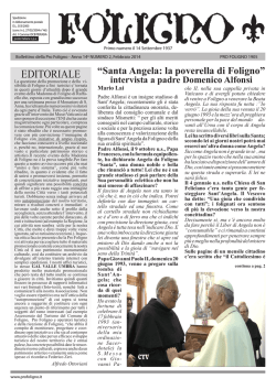 EDITORIALE - Pro Foligno