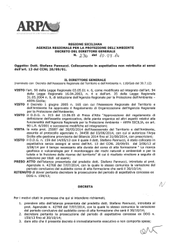 Dott. Stefano Pannucci. Collocamento in aspettativa
