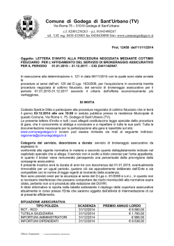 Invito a mezzo procedura negoziata mediante cottimo fiduciario per