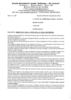 Direttiva sulla vigilanza e sicurezza - Solimena