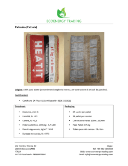 Datasheet Palmako Italiano