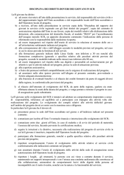 DISCIPLINA DEI DIRITTI-DOVERI DEI GIOVANI IN SCR La/Il