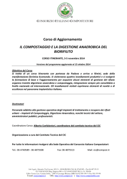 IL COMPOSTAGGIO E LA DIGESTIONE ANAEROBICA DEL