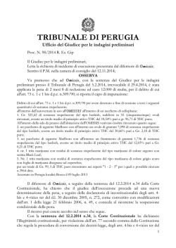 ordinanza Gip. Perugia est. Semeraro 12.11.2014