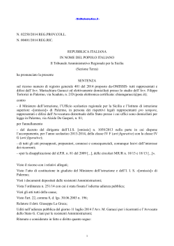 sentenza n. 2250/2014 - DirittoScolastico.it