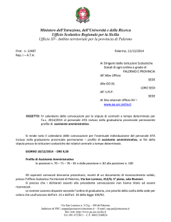 IV Calendario ATA - ufficio xv ambito territoriale per la provincia