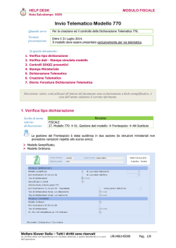 Invio telematico Modello 770