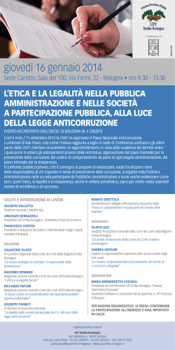 giovedì 16 gennaio 2014 - Finanze - Regione Emilia