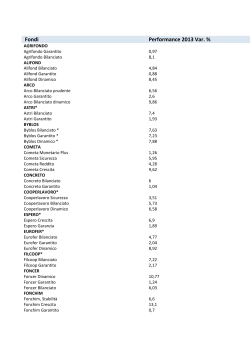 Fondi Performance 2013 Var. %