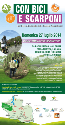 Domenica 27 luglio 2014 Raduno MTB ed
