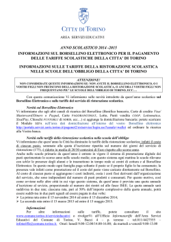 informazioni alle famiglie su domiciliazione ricarica