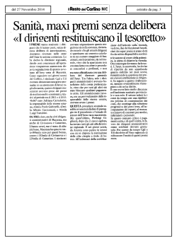 Sanità, maxi premi senza delibera
