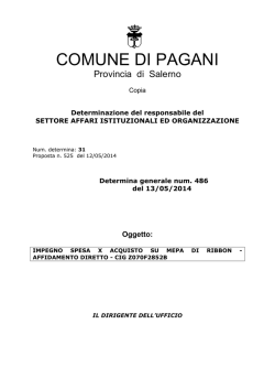 Impegno spesa per acquisto su MEPA di ribbon