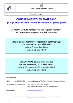 Programma Campus - IIS Niccolò Machiavelli