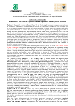 Comunicato stampa - Comune di Arezzo