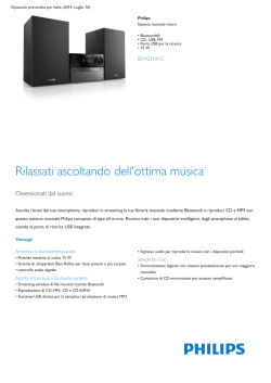 Sistema musicale micro Bluetooth® con CD, USB, FM