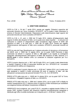 Dispone prot. 8128 - assegnazione posti in O.F. su