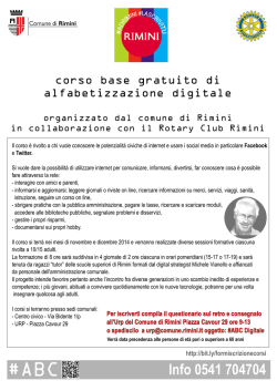 Info 0541 704704 - Comune di Rimini