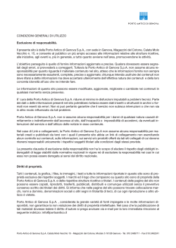 Note legali - Centro Congressi Genova