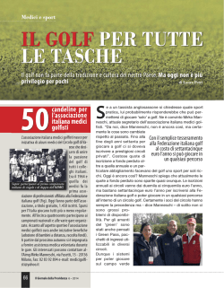 IL GOLF PER TUTTE LE TASCHE