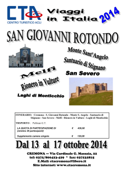 Depliant San Giovanni Rotondo - 2014.pub