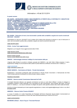 Informativa n. 40/14 - Ordine dei Dottori commercialisti di Genova