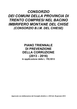 piano triennale di prevenzione della corruzione