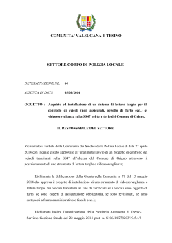 Download "Testo di Determinazione 2014