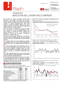 indicatori del lavoro nelle imprese