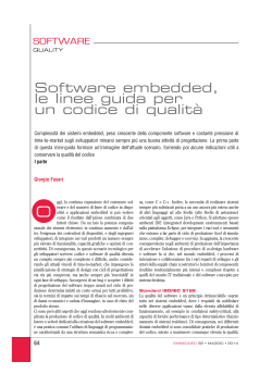 Software embedded, le linee guida per un codice