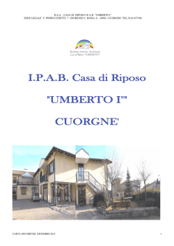 carta dei servizi gennaio 2014