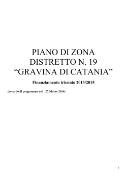 piano di zona distretto n. 19 - Comune di Gravina di Catania