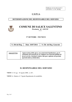 File: Determina n.526 - Comune di Salice Salentino