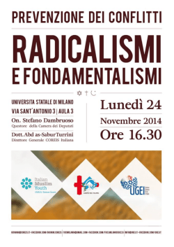 Prevenzione dei conflitti - Radicalismi e fondamentalismi