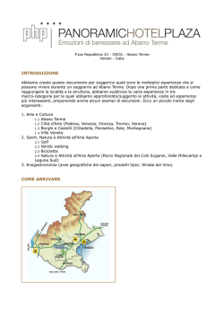 INTRODUZIONE COME ARRIVARE