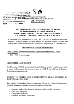 Avviso Interno Incarico Responsabile UOS – TIPO