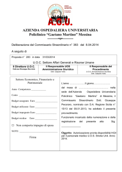 AZIENDA OSPEDALIERA UNIVERSITARIA Policlinico