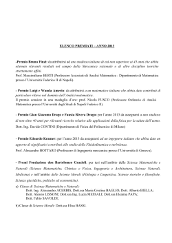 Elenco dei premiati 2013/2014 - Istituto Lombardo Accademia di