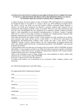 Integrazione CCNQ prerogative sindacali dirigenza 1998 1999