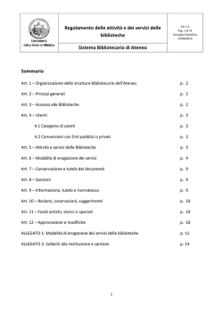 Regolamento - Universit&agrave; degli Studi di Brescia
