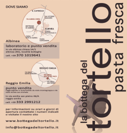 DOVE SIAMO _ _ - la bottega del tortello
