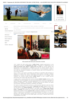 Il nuovo concetto di attualit&agrave; NEWS BOLOGNA, RISTORANTE TRE