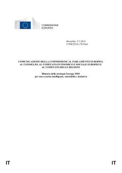 Bilancio della strategia Europa 2020 per una crescita intelligente