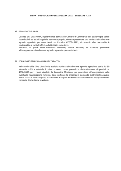 SIGPA – PROCEDURA INFORMATIZZATA UMA