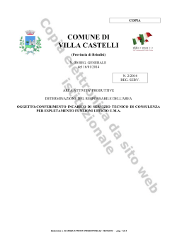 COMUNE DI VILLA CASTELLI