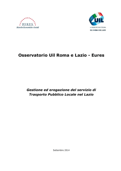 report il trasporto pubblico locale nel lazio – uil roma e