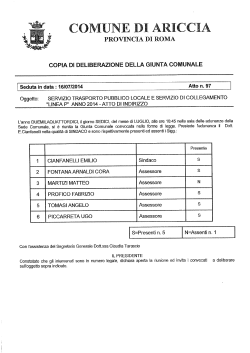 PROVINCIA DI ROMA - Comune di Ariccia